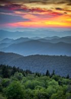 Sunset in the Smoky Mountains